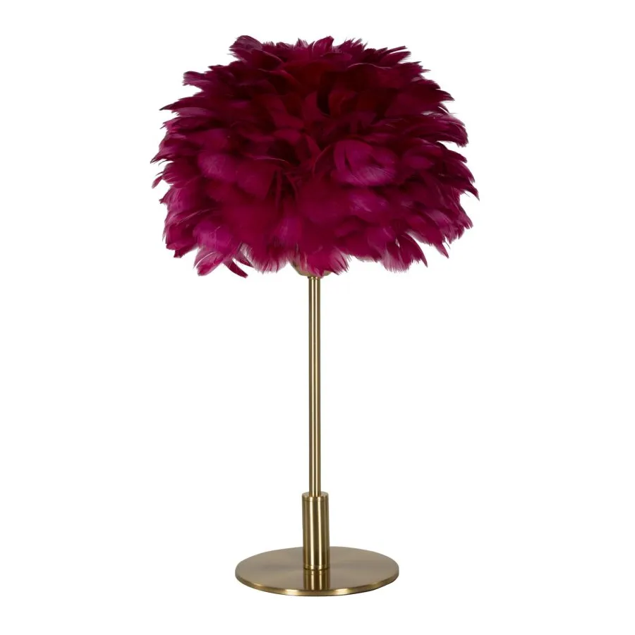 LAMPA STOŁOWA BALL FEATHER BORDEAUX 30X50 cm